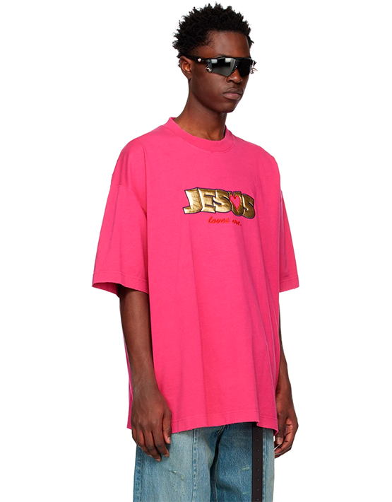 CAMISETA VETEMENTS JESUS ROSADA