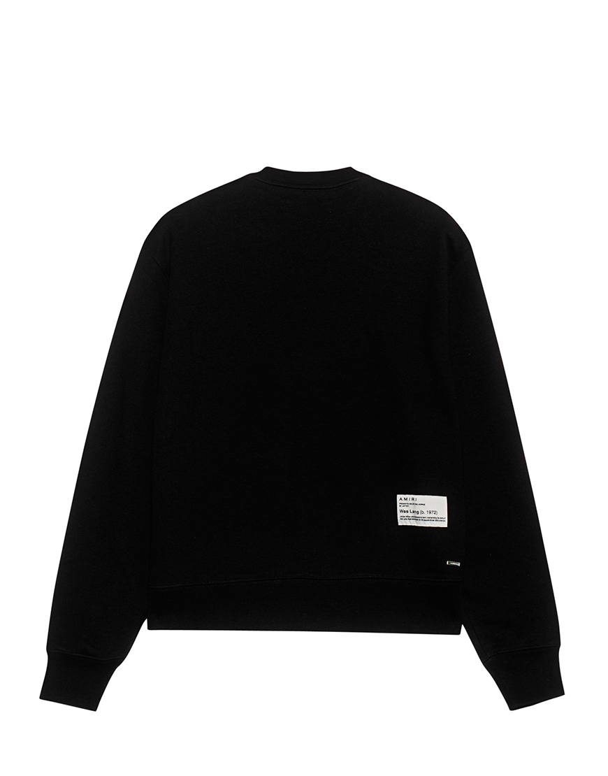 CREWNECK AMIRI WES LANG CHECKER SKULL BLACK