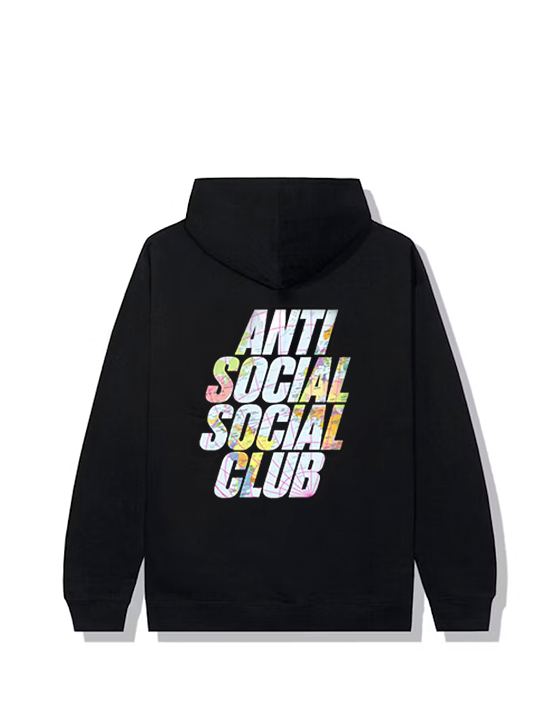 HOODIE ANTISOCIAL CLUB "CLUB DROP A PIN" NEGRO