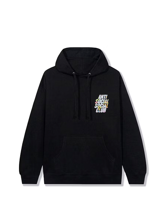 HOODIE ANTISOCIAL CLUB "CLUB DROP A PIN" NEGRO