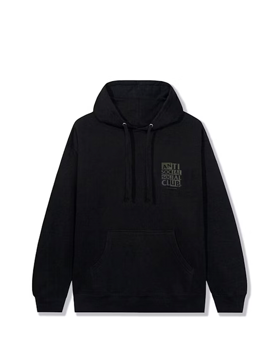 HOODIE ANTISOCIAL CLUB "MUTED" NEGRO