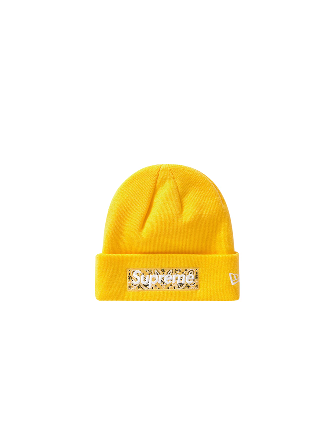 BEANIE SUPREME X NEW ERA BOX LOGO BANDANA AMARILLO