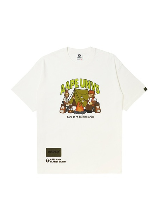 CAMISETA AAPE UNIVERSE GRAPHIC WHITE