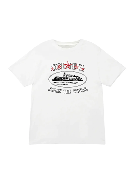 CAMISETA CORTEIZ WHITE 5 STARS RED