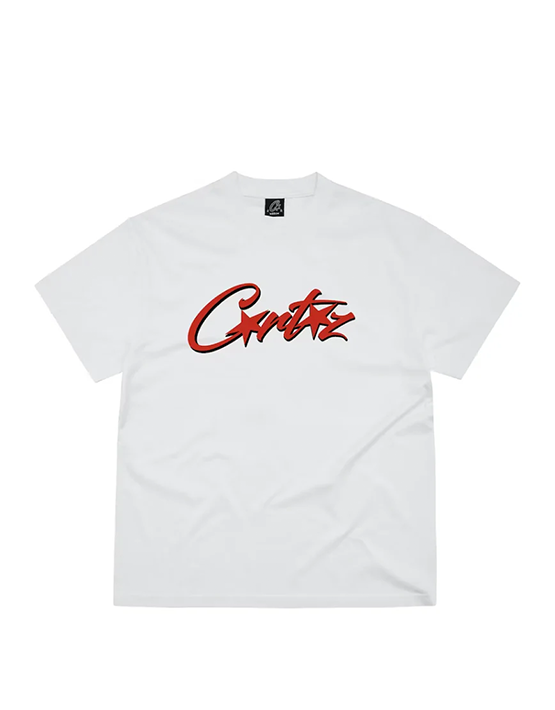 CAMISETA CORTEIZ WHITE LOGO RED