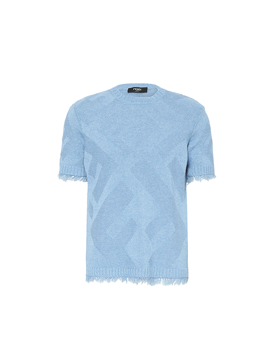 CAMISETA FENDI BLUE JACQUARD