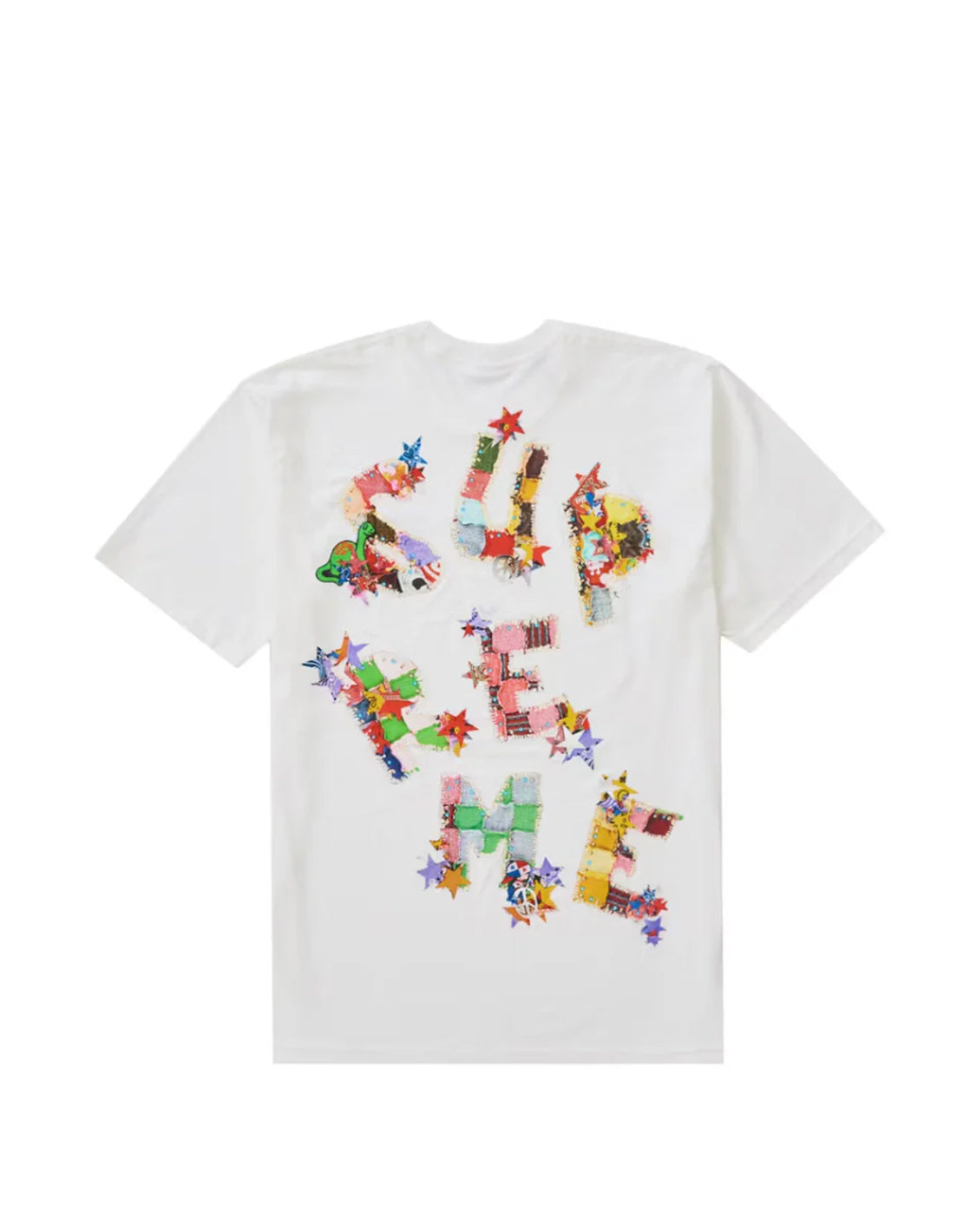 CAMISETA SUPREME PATCHWORK BLANCA