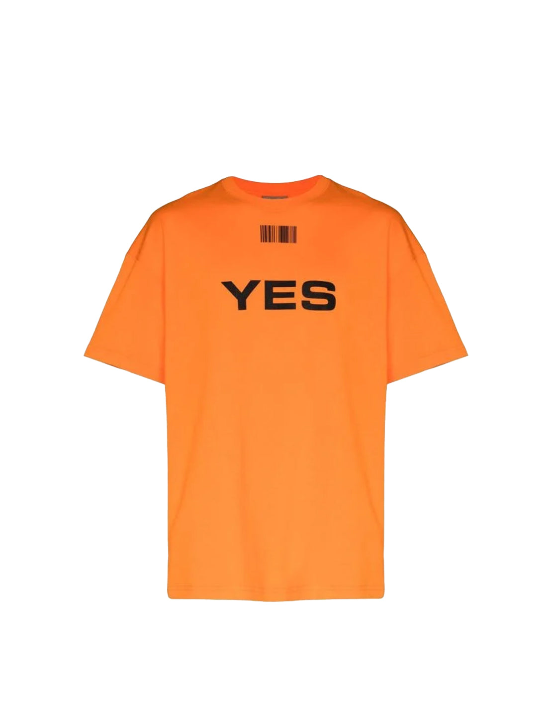 CAMISETA VETEMENTS YES/NO BARCODE NARANJA