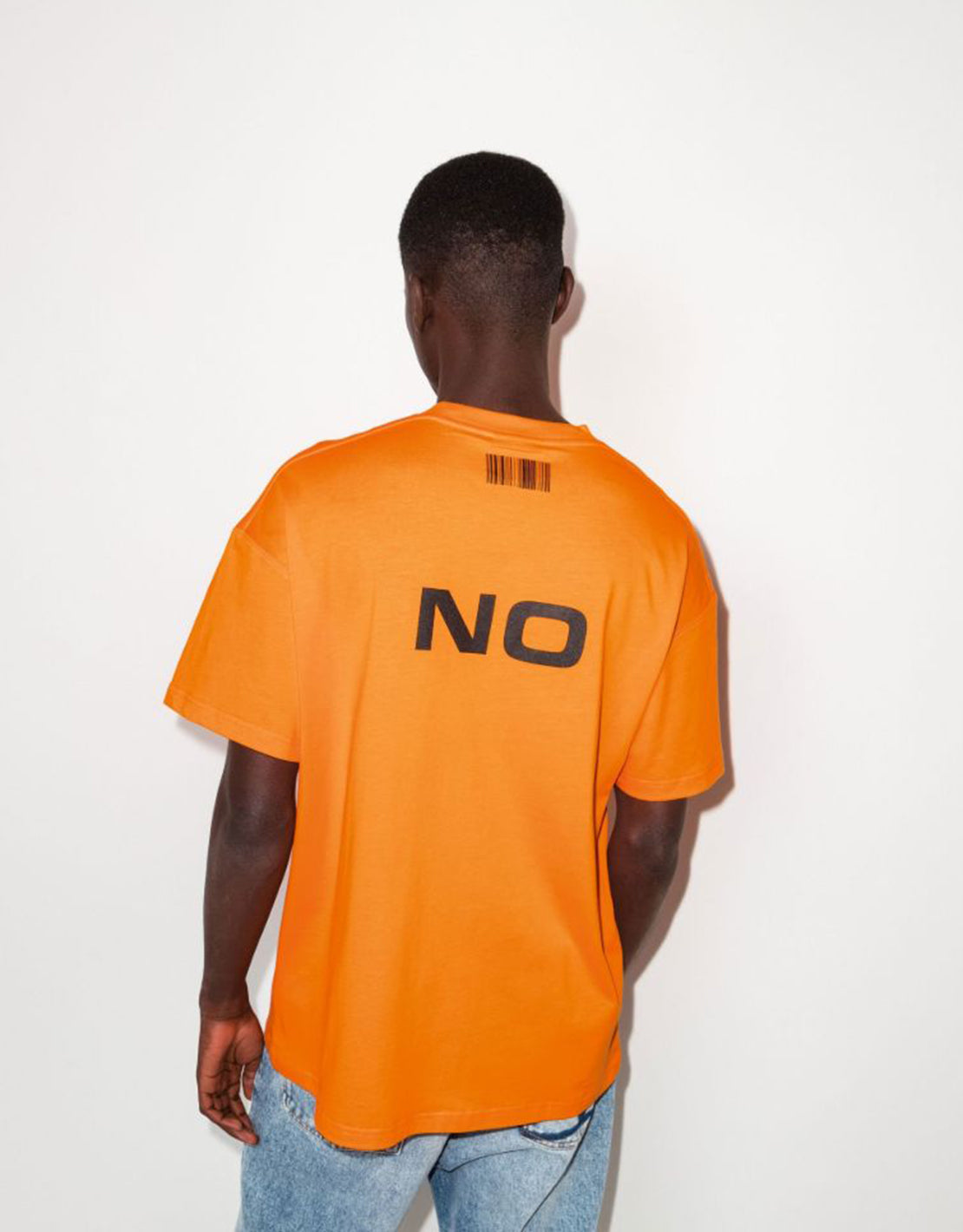 CAMISETA VETEMENTS YES/NO BARCODE NARANJA