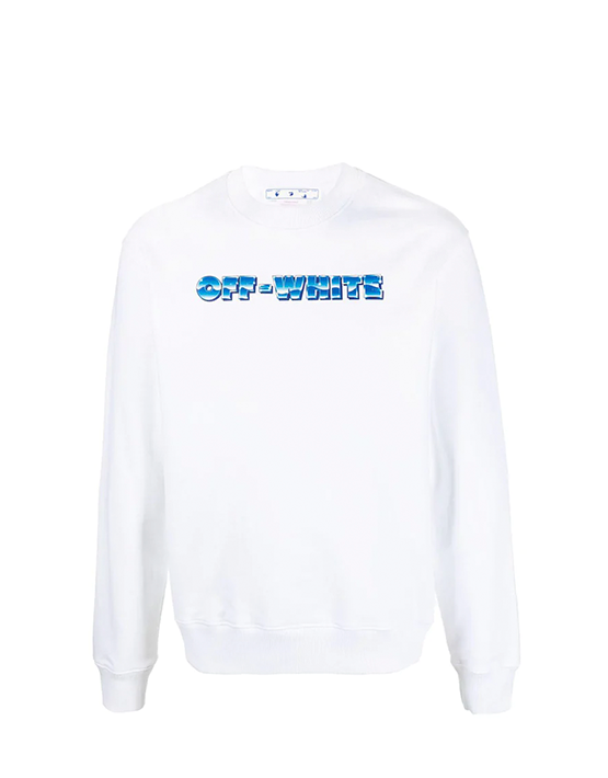 CREWNECK OFF WHITE METAL ARROW WHITE