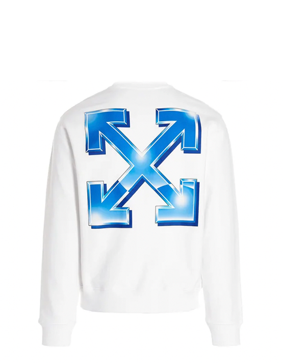 CREWNECK OFF WHITE METAL ARROW WHITE