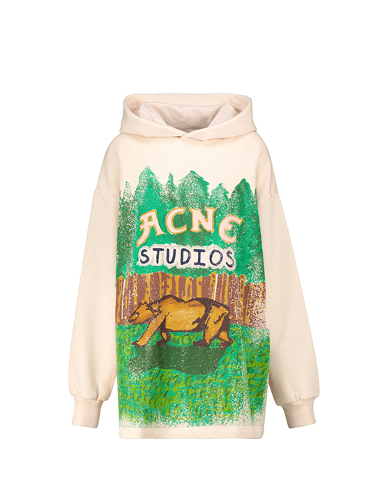 HOODIE ACNE STUDIOS BEIGE GRANTLEVY EDITION GRAPHIC