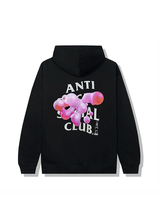 HOODIE ANTISOCIAL CLUB "DON'T TOUCH" NEGRO