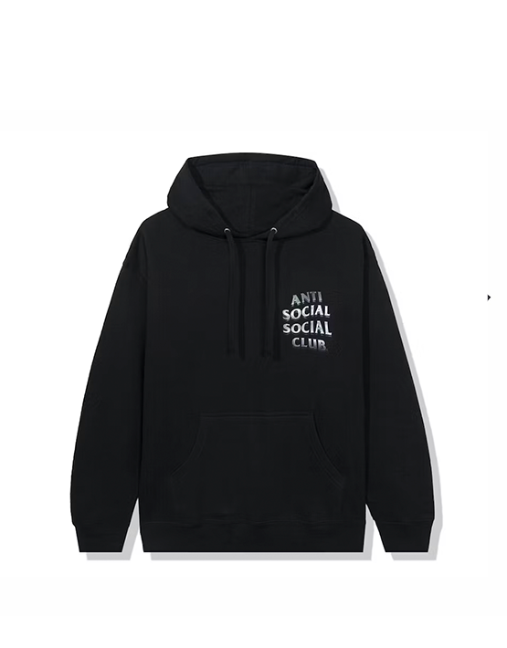 HOODIE ANTISOCIAL CLUB "747K" NEGRO