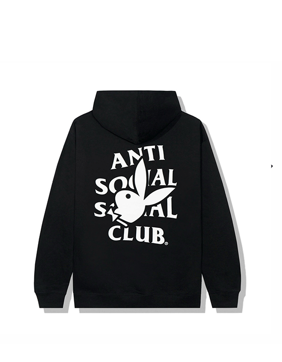 HOODIE ANTISOCIAL CLUB "PLAYBOY" NEGRO