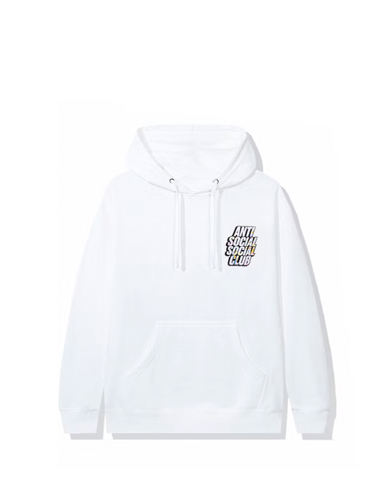 HOODIE ANTISOCIAL CLUB "CLUB DROP A PIN" BLANCO