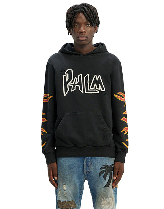 HOODIE PALM ANGELS "PALM" FLAME BLACK