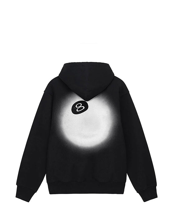 HOODIE STUSSY BALL 8 FADED BLACK