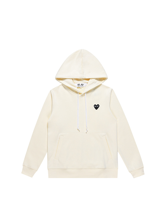 HOODIE CDG BEIGE BLACK HEART