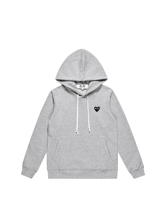 HOODIE COMME DES GARCON GREY BLACK HEART