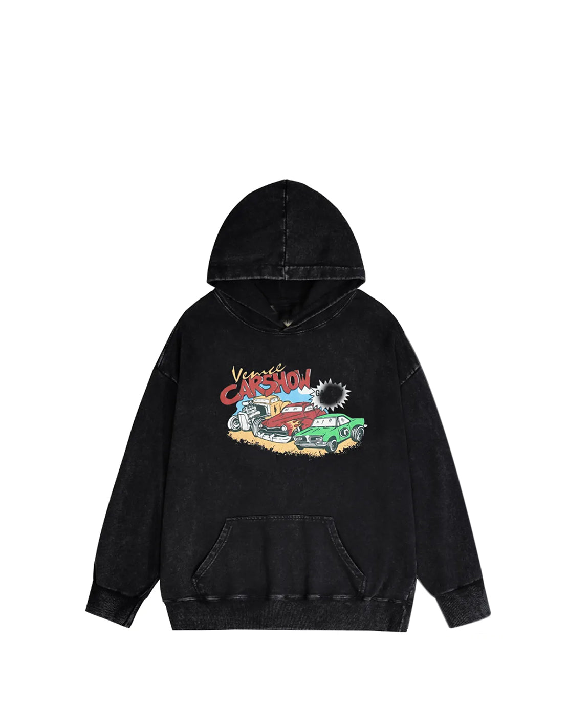 HOODIE GALLERY DEPT BLACK WASHED