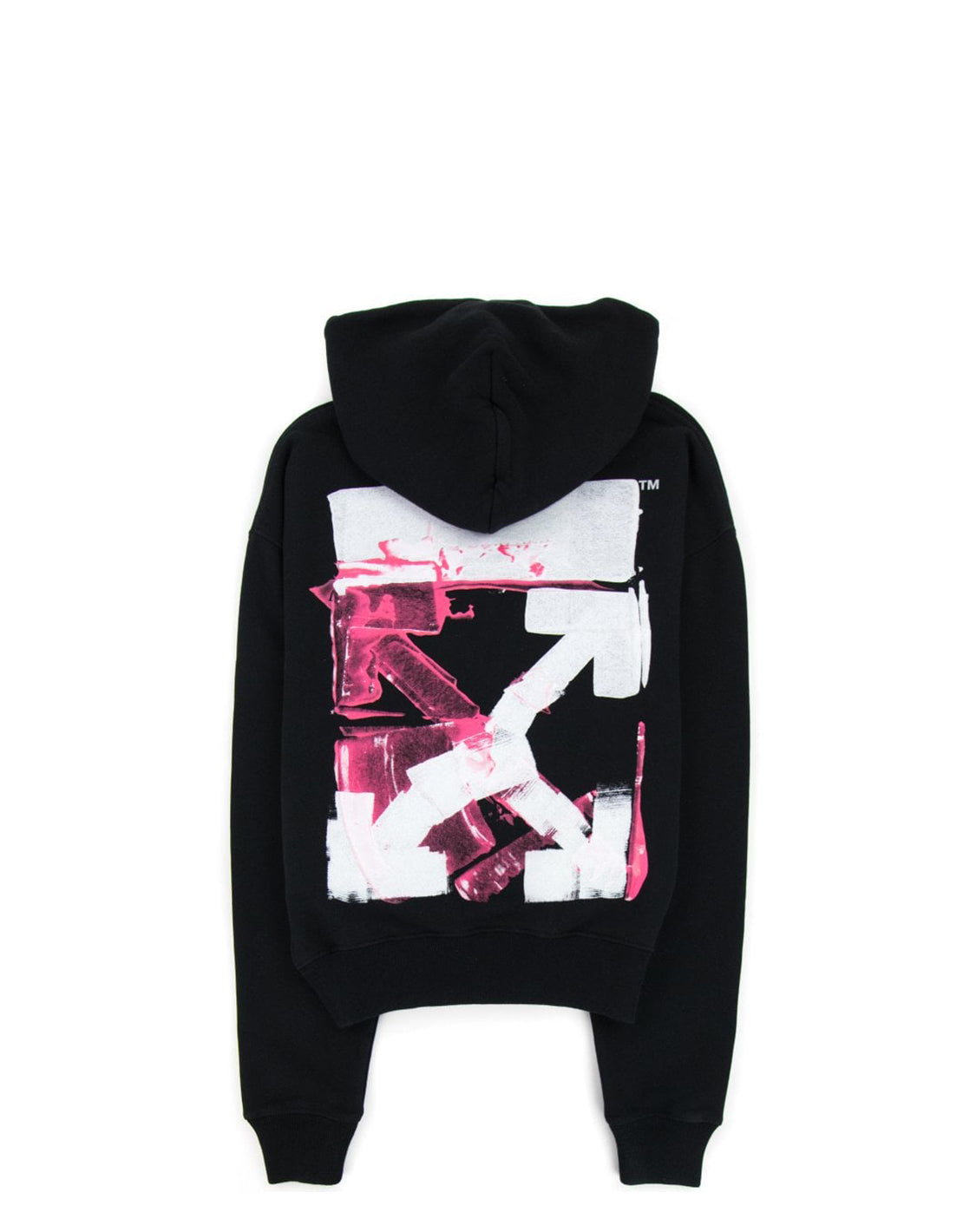 HOODIE OFF WHITE ACRYLIC ARROW NEGRO