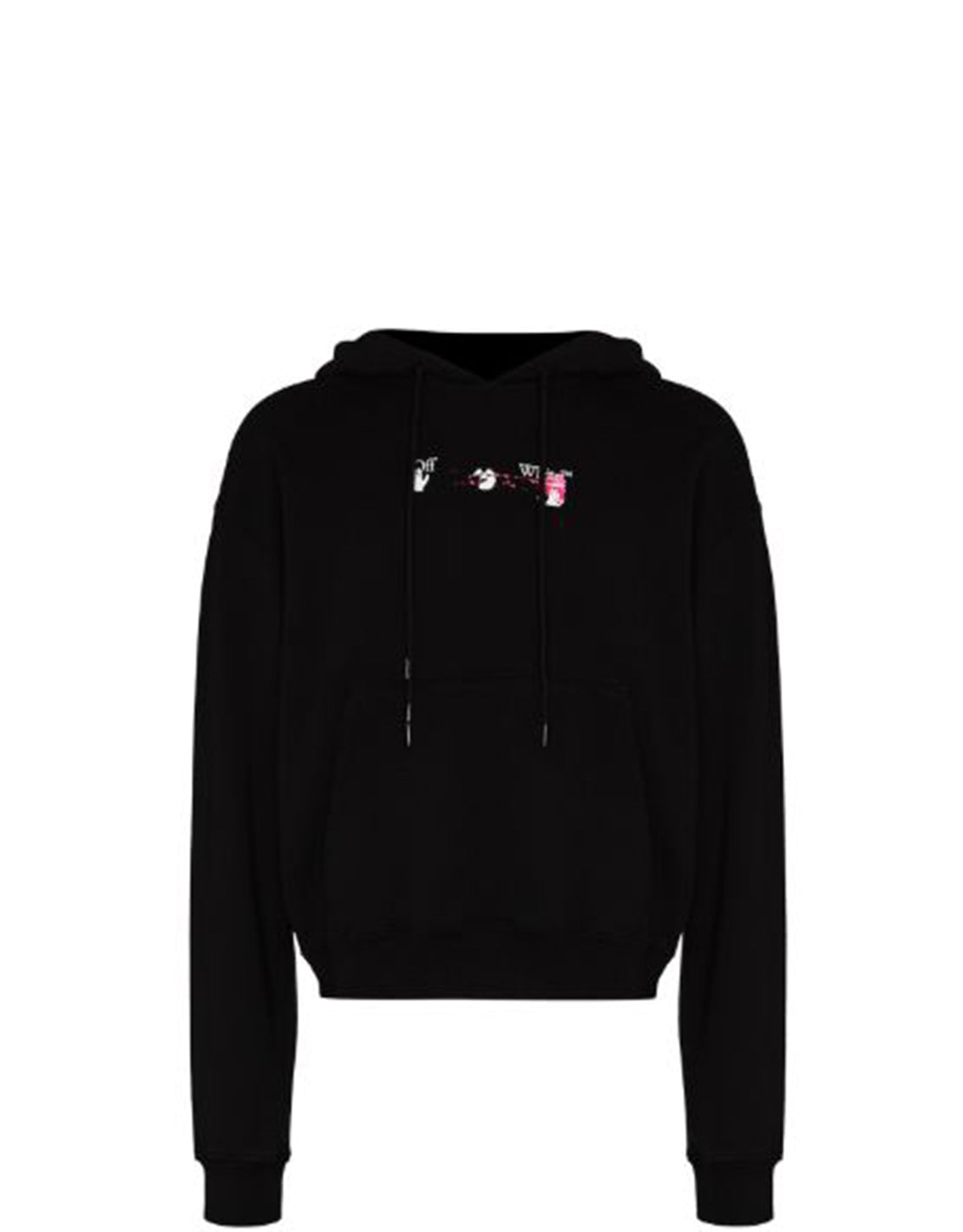 HOODIE OFF WHITE ACRYLIC ARROW NEGRO