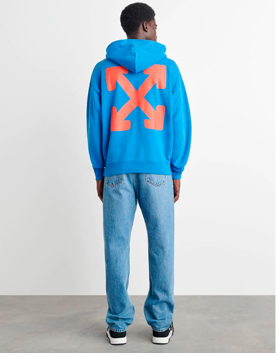 HOODIE OFF WHITE EMOTION ARROW SKATE AZUL