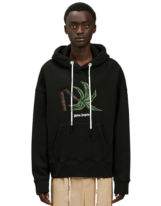 HOODIE PALM ANGELS BROKEN PALM BLACK