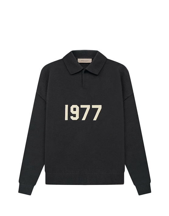 POLO FEAR OF GOD ESSENTIALS 1977 KNIT NEGRO