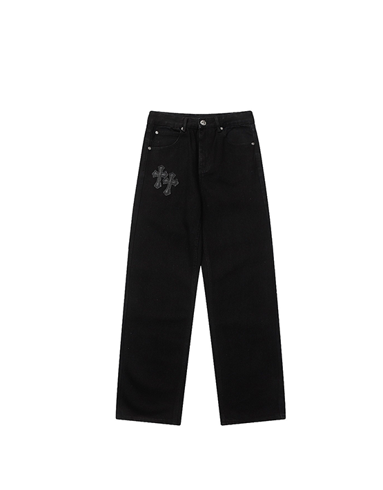 JEAN CHROME HEARTS BLACK