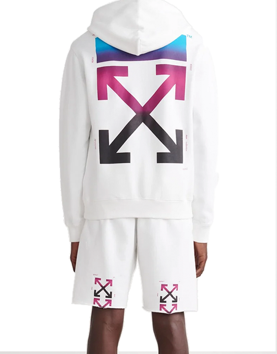 HOODIE OFF WHITE GRADIENT PURP BLANCO