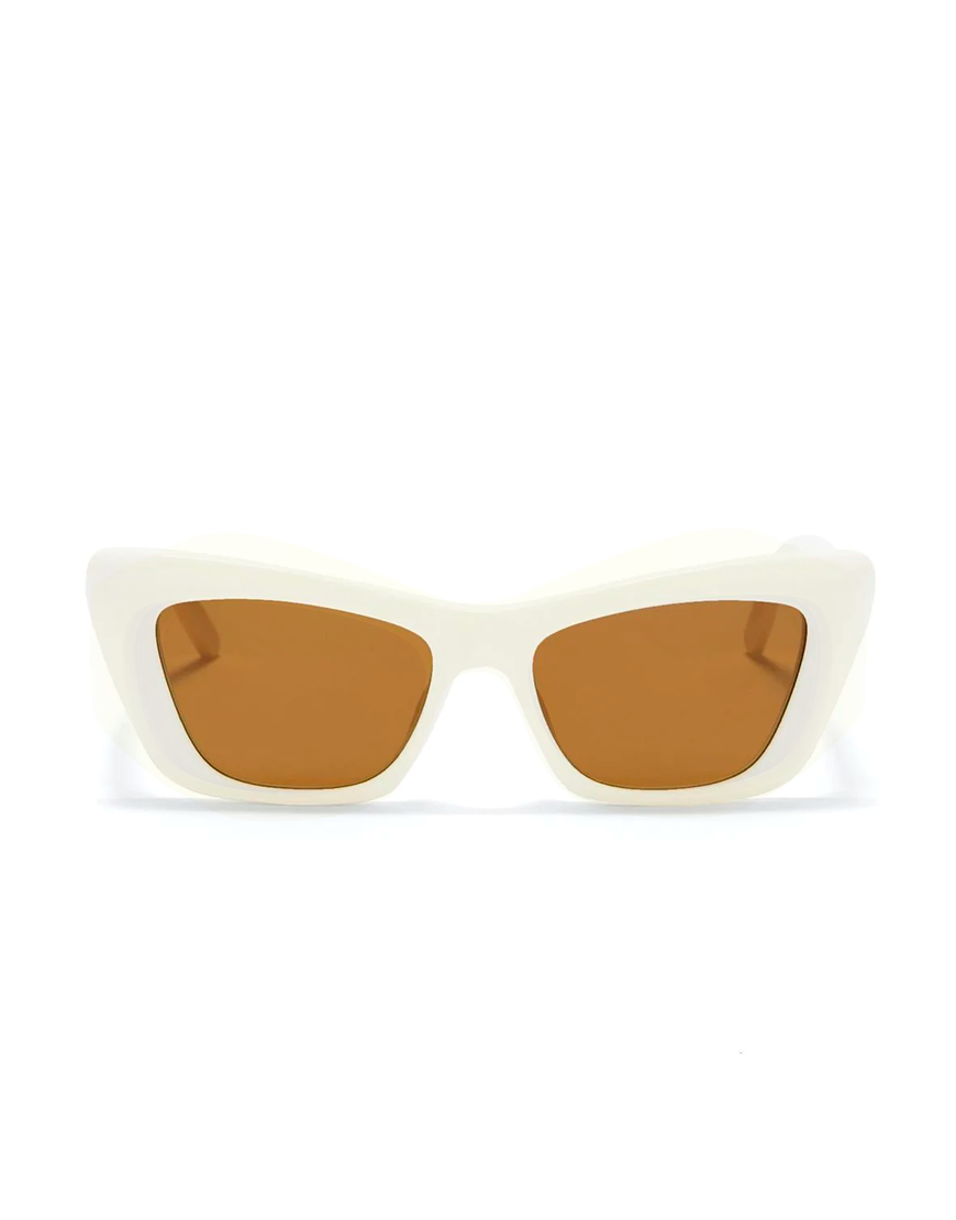 PALM ANGELS HERMOSA WHITE SUNGLASSES