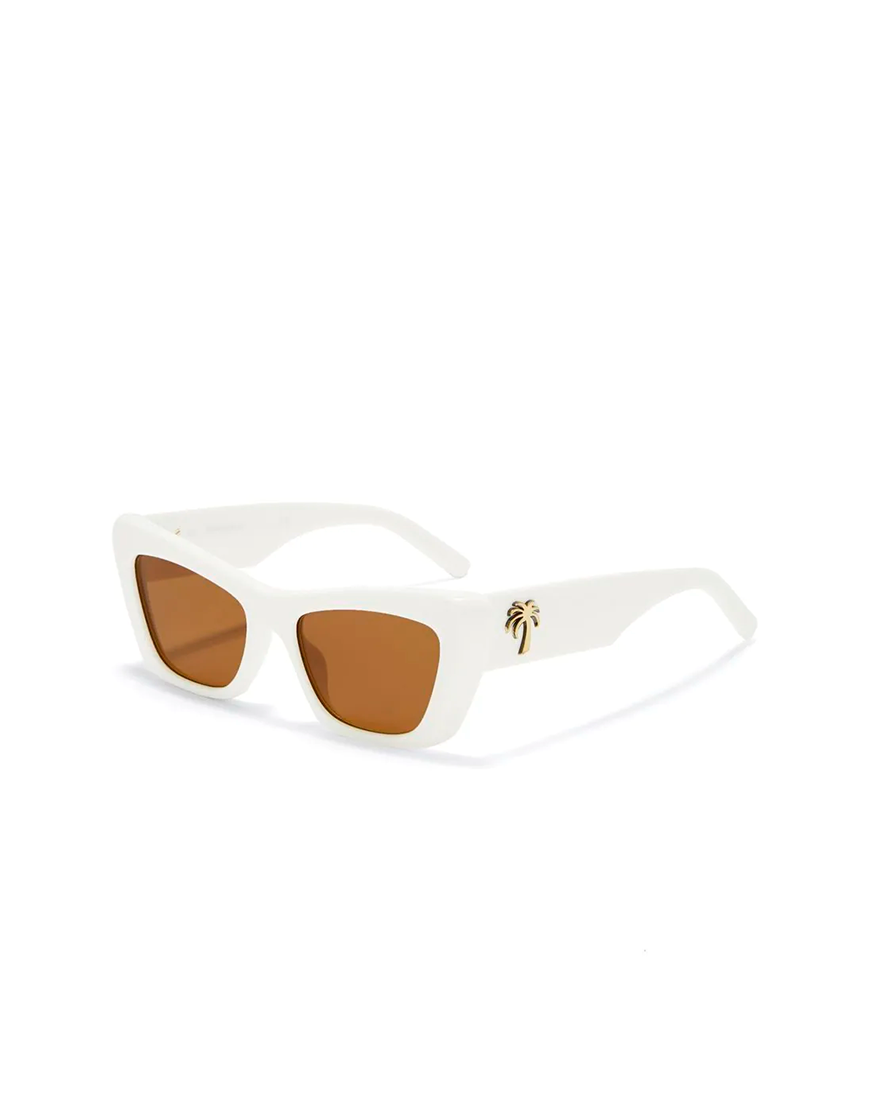 PALM ANGELS HERMOSA WHITE SUNGLASSES