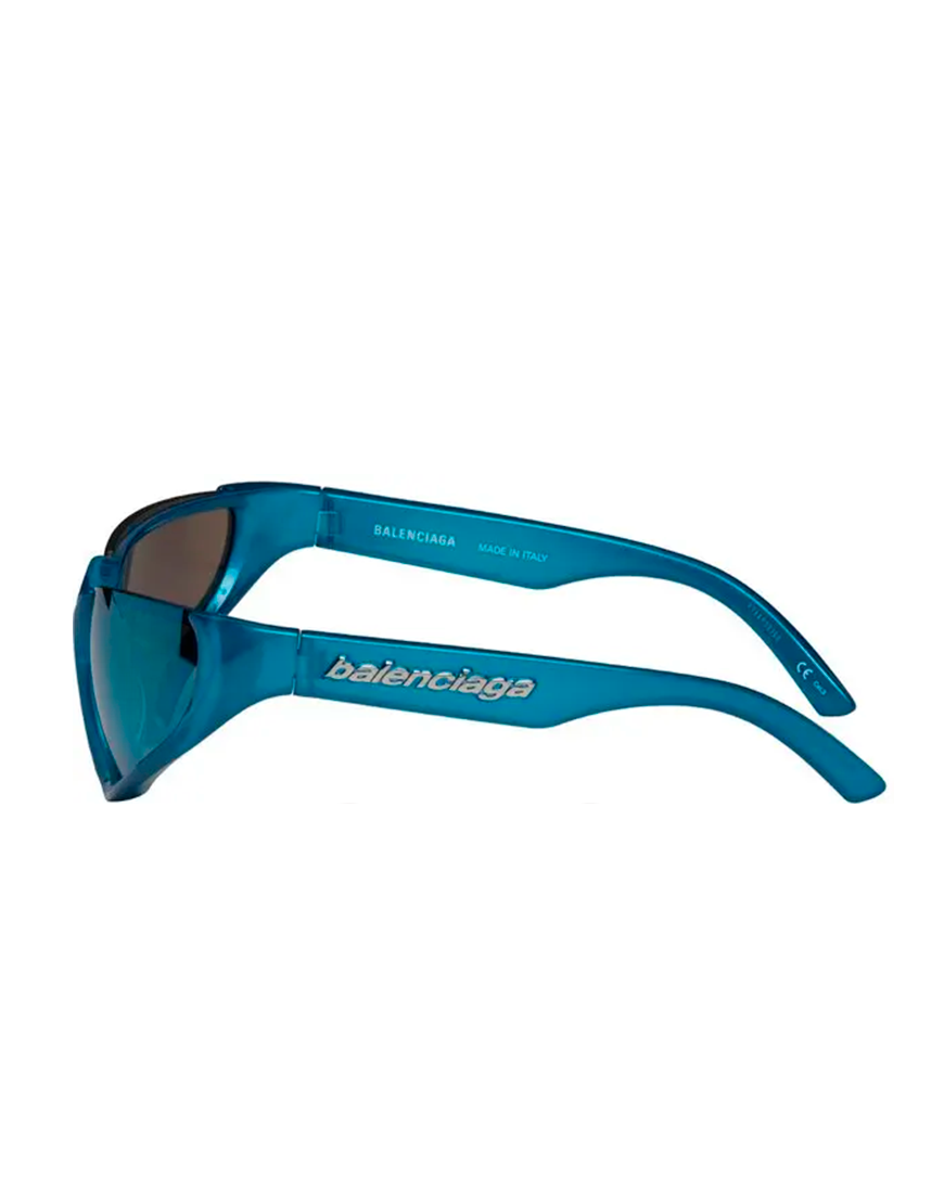 BALENCIAGA EXAGGERATED SPORT GOGGLE BLUE