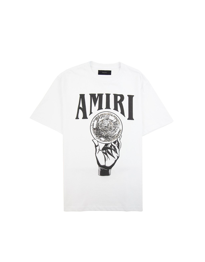 T SHIRT AMIRI Crystal Ball Logo White – Tribeka Store